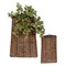 Melrose Set of 2 Brown Rustic Hanging Wall Pocket Baskets 18"